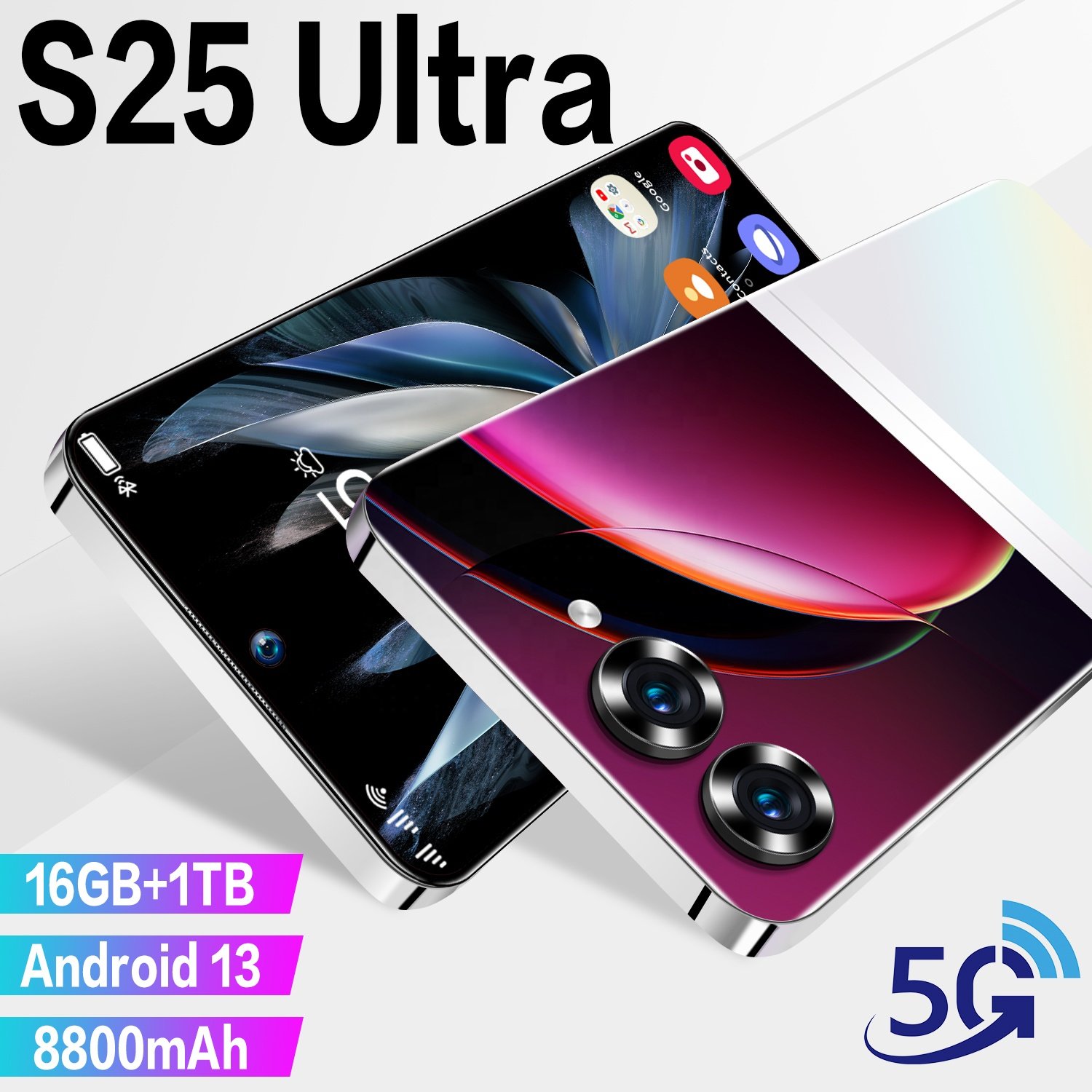 European High quality S25 Ultra 5G Smartphone 16GB+1TB Android 13 Mobilephone 7.3inch Dual SIM Card Unlocked Cellphone